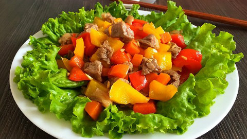 彩椒牛肉粒的精品做法